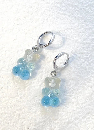 Cartoon Bear Pendant Zircon Earrings Niche Design All-Match Earrings Graceful and Fashionable Wholesale and Retail Shop1100214136 Store