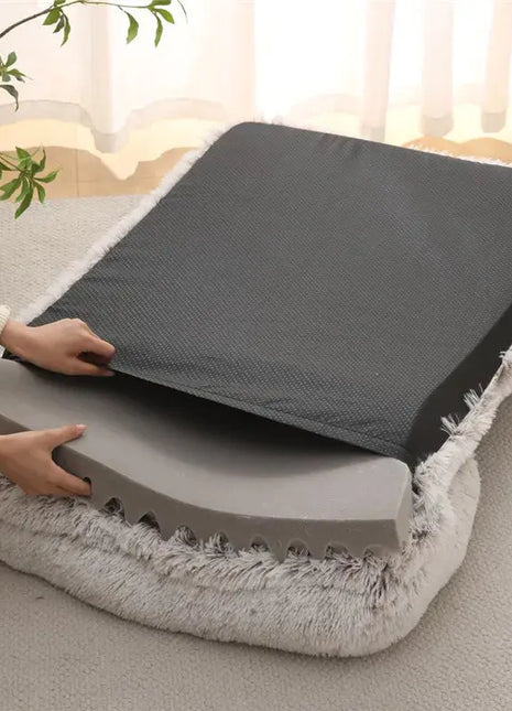 Large Dog Bed Dog Plush Pet Bed Winter Thickened Pad Dog Sleeping Bed Sofa Removable Pad Dog Small Large Dog square kennel Dropshipman