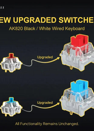 Ajazz AK820 Pro Gaming Mechanical Keyboard Stone's Store