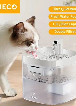 ROJECO Smart Cat Water Fountain Automatic Pet Water Dispenser For Cats Dog Drinking Purifier Fountain with Recirculate Filters Dropshipman