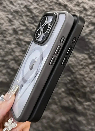 Luxury Magnetic Shockproof Phone Case For iPhone 16 17 15 14 13 12 11 Pro Max Funda For Magsafe Stand Glass Lens Protector Cover TAOYUNXI 3C Products Store