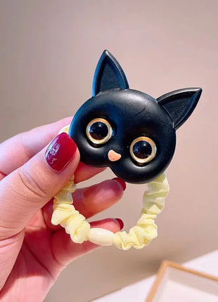 2023 New Women Cute Cat Rubber Bands Elastic Hair Bands Korean Headwear Children For Girls Lovely Hair Accessories Ornaments SYTZ Hair Accessories Store