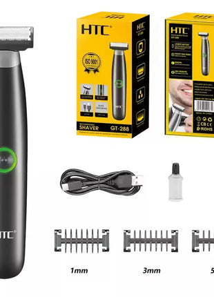 HTC Men's Electric Groin Hair Trimmer Pubic Hair Trimmer Body Grooming Clipper for Men Bikini Epilator Rechargeable Shaver Razor Stone's Store
