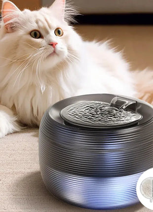 Ultra Quiet Cat Water Fountain Automatic cyclic filtering Pet Drinking Water Cat and dog Constant Temperature WaterBowl with LED Dropshipman