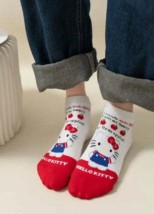 Korean Style Sweet and Comfortable Hello Kitty Women's Cotton Socks Surrounding Toy And Gift Stores Store