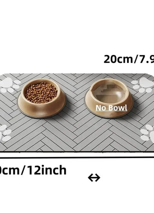 Absorbent Pet Feeding Mat S/M/L – Waterproof Placemat for Dogs & Cats, Quick-Dry Food & Water Bowl Mat with Non-Slip Rubber Backing Shop1104797378 Store