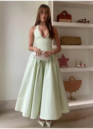 Fashion Solid Long Denim Vestidos Women Sleeveless OffShoulder Lace Up Backless Square Neck Jeans Dresses 2025 Chic Street Wear PfotenSpaß