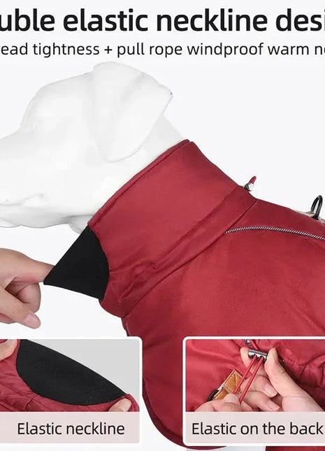 Winter Warm Windproof Big Dog Jacket for Medium Large Doggy Vest Coats Reflective Labrador Golden Retriever Clothes Pet Costume Dropshipman