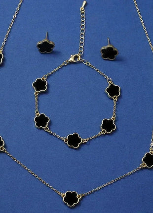 Adjustable 18K Gold-Plated Modern Bar Bracelet and Ring Jewelry Set NEULRY neulry Store