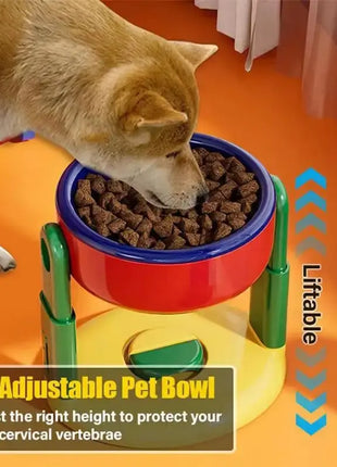 Pet Feeder Slow Feed Bowls Double Bowls Foldable with 3 Adjustable Height Suitable for Pets of Different Heights Water Feeding Dropshipman
