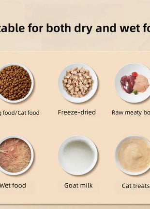 Pet Automatic Feeder Timed Quantification Separate Bowls for Dry Wet Feeding Easy to Clean Short-distance Travel Home Use Dropshipman