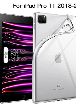 For iPad 10th 10.9 2022 7 8 9th Gen 10.2 Air 5 6 13 Case TPU Silicon Transparent Cover For iPad Pro 9.7 10.5 11 13 Mini 3 4 5 6 DUNNO Official Store