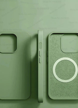 For Magsafe Original Magnetic Cases For iPhone 15 14 13 12 11 Pro Max Plus Wireless Charge Case Liquid Silicone Cover Accessory GRATUIT 3C Accessories Store