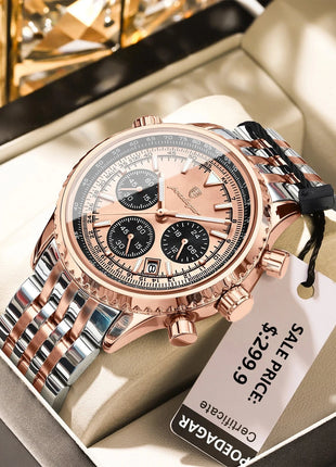 POEDAGAR Luxury Military Watch for Men Waterproof Luminous Date Chronograph Man Watch Sport Quartz Stainless Steel Men's Watches POEDAGAR Brand Watches Store