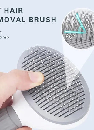 Pet Dog Brush Cat Comb Self Cleaning Pet Hair Remover Brush Chinese Gold Leaf Store