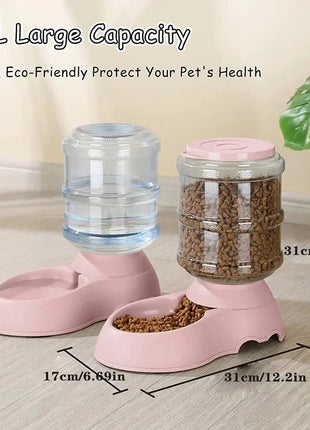 Automatic Water Dispenser Large Capacity Pet Feeder Small Dog Food Bowl Cat Feeder Drinking Bowl Pet Feeding Drinker Water Bowl Dropshipman