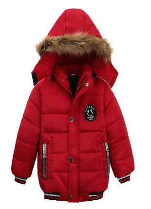 2025 Winter Children Warm Clothing Boys Down Jacket Baby Polyester Fiber Hooded Coat Thicken Outerwear Kids Solid Color Parka Shop1103725985 Store