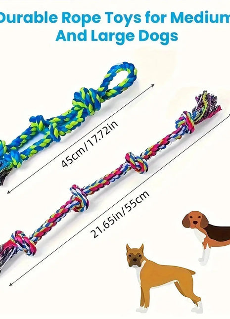 Knot Dog Toys Indestructible Durable Dog Chew Toys Tug Of War Interactive Toys Suitable For Medium And Large Dogs Pet Supplies Dropshipman