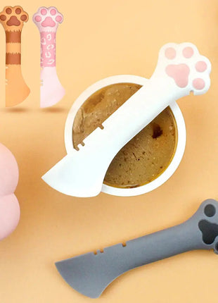 Multifunction Pet Canned Spoon Jar Opener Puppy Feeding Mixing Wet Dry Scoop Cat Dog Accessories Feeder Shovel Pets Tableware Dropshipman