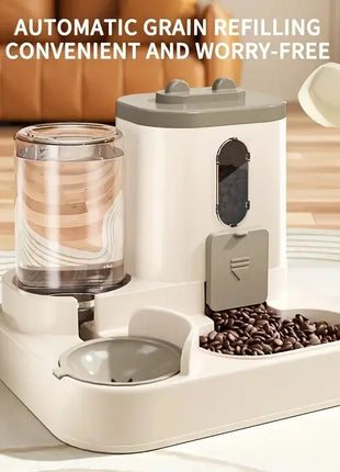 2in 1 Cat Food Dispenser Water and Food Integrated Fully Automatic Cat Food Feeding and Water Dispenser Cute Water Dispenser Dropshipman