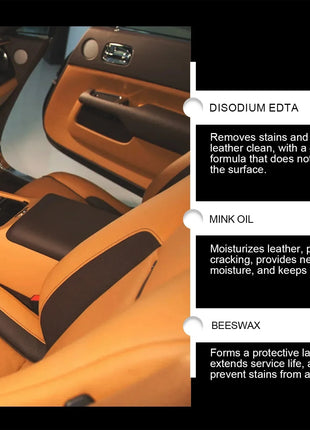 Car Deep Clean & Restore 3-in-1 Long-Lasting Protection Ultimate Leather Care Cream SIKEZHAN Choice Store
