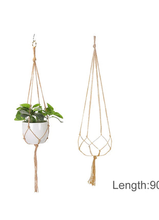 Hanging Plant Handmade Macrame Plant Hanger Flower Pot Planter Hanger Wall Decor Courtyard Garden Hanging Planter Hanging Basket FENGRISE Microstar Store