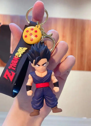 Anime Dragon Ball Keychain Fashion Jewelry Son Goku Vegeta Piccolo Action Figures 8CM PVC Key Ring for Men Women Bag Pendant Ali-manga Figure Toys Store