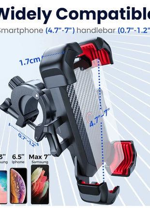 Joyroom 360° Universal Bike Phone Holder for 4.7–7" Phones, Shockproof GPS Mount Stone's Store