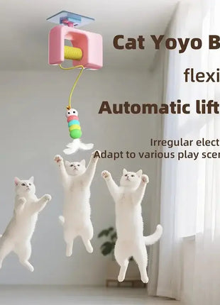 Fully Automatic Cat Toy - Indoor Cat'S Self Play Fun Cat Toy | Irregularly Moving Hanging Door Cat Interactive Ball Dropshipman