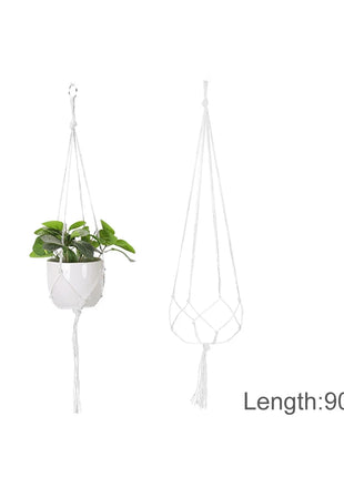 Hanging Plant Handmade Macrame Plant Hanger Flower Pot Planter Hanger Wall Decor Courtyard Garden Hanging Planter Hanging Basket FENGRISE Microstar Store