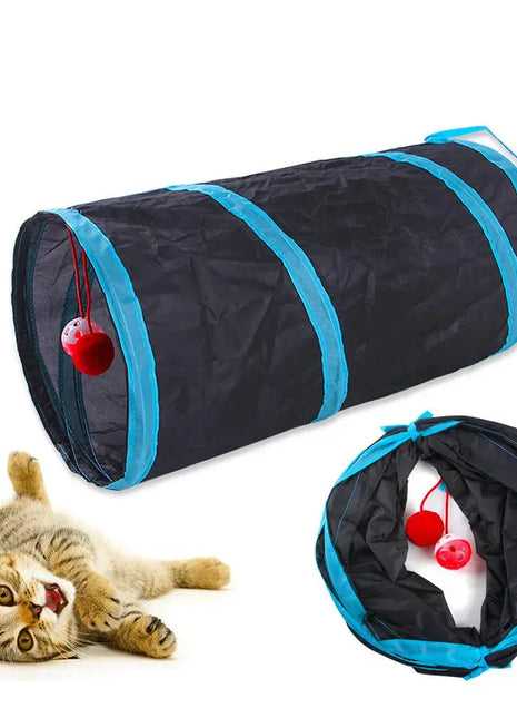 Cat Tunnel Pet Supplies Cat S T Pass Play Tunnel Foldable Cat Tunnel Cat Toy Breathable Drill Barrel for Indoor loud paper Dropshipman