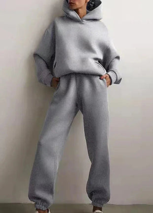 Plus Size Fashionable Long Sleeve Sweatshirt And Pants Set Autumn Winter Women's Casual Wear Two Piece Suit Comfortable plus ... Oyao Store