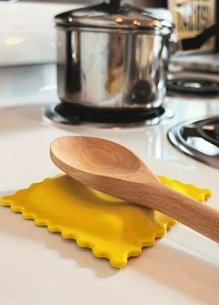 Ravioli Wooden Spoon Rest Silicone Mat Stone's Store