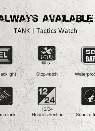 NORTH EDGE Men's Digital Watch Military World Time Alarm 50M Waterproof Sport Stone's Store