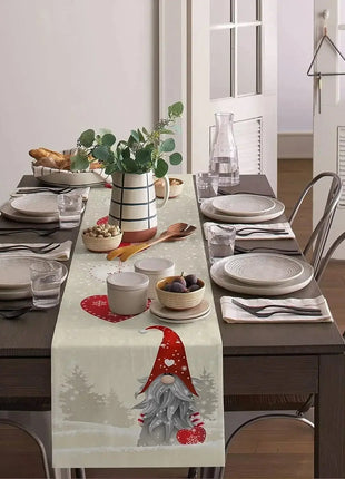 Christmas Gnome Snowflake Love Heart Linen Table Runners Dresser Scarves Decor Reusable Kitchen Dining Table Runner Party Decor Shop1102908646 Store