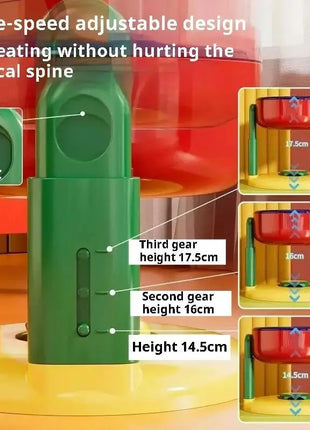 Pet Feeder Slow Feed Bowls Double Bowls Foldable with 3 Adjustable Height Suitable for Pets of Different Heights Water Feeding Dropshipman