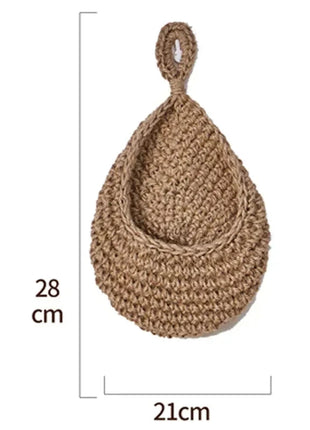 Jute Wall Storage Baskets | Handwoven Produce Organizers Love Full Home Store