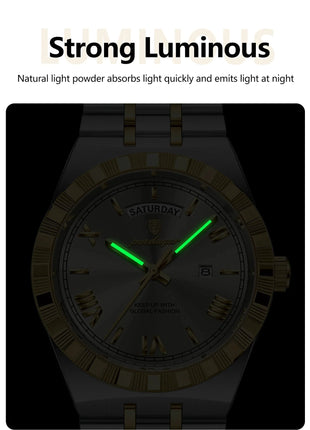 POEDAGAR Classic Lux® – Men’s Stainless Steel Watch POEDAGAR Watch Store