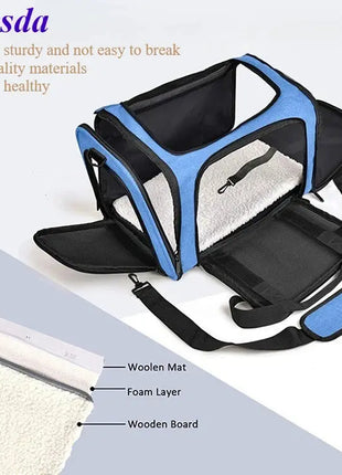 Laysda Handheld Cat Backpack: Foldable Lightweight Pet Carrier for Car Travel Dropshipman