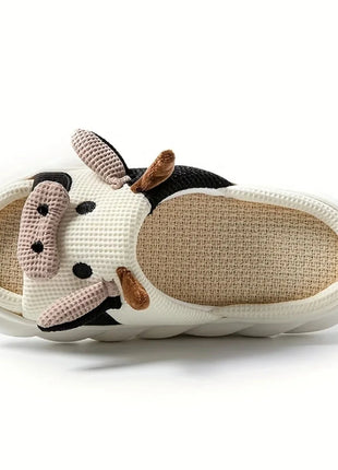 Women's Kawaii Cartoon Cow House Slippers, Casual Slip On Platform Slipper, Comfortable Indoor Shoes Shop1103881077 Store