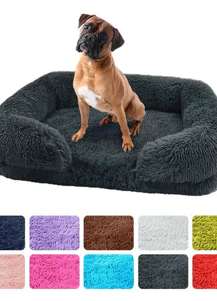 Large Dog Bed Dog Plush Pet Bed Winter Thickened Pad Dog Sleeping Bed Sofa Removable Pad Dog Small Large Dog square kennel Dropshipman
