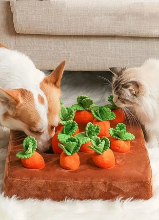 Carrot Snuffle Mat for Dogs Cats Puzzle Toy with 12 Carrots for Small Medium Large Interactive Pet Stress Relief Dogs Chew Toys Dropshipman