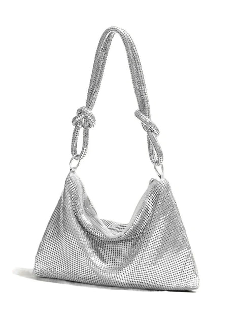 Handle Soft Sequins Evening Clutch Bag For Women Shiny Dinner Party Wedding Purses Handbag Designer Female Underarm Shoulder Bag Luxury Evening Bag Store