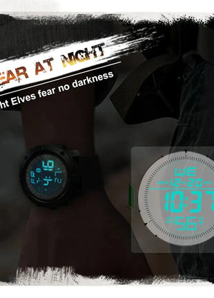 NORTH EDGE Men's Digital Watch Military World Time Alarm 50M Waterproof Sport Stone's Store