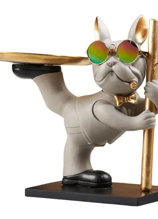 Sculpture Tray with Bulldog Key Holder Dazzling Bag Store