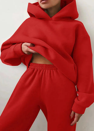 Plus Size Fashionable Long Sleeve Sweatshirt And Pants Set Autumn Winter Women's Casual Wear Two Piece Suit Comfortable plus ... Oyao Store