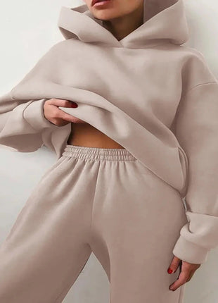 Plus Size Fashionable Long Sleeve Sweatshirt And Pants Set Autumn Winter Women's Casual Wear Two Piece Suit Comfortable plus ... Oyao Store