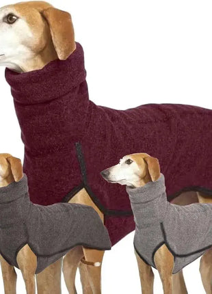 Winter warm Whippet Vest Italian Greyhoundes Clothes Turtleneck Dog Clothes Soft Fleece Clothes Coat Outfit For Medium Large dog Dropshipman