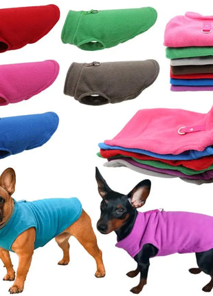 Warm Winter French Bulldog Vest Puppy Cat Clothing Pug Costumes Jacket For Small Dogs Chihuahua Fleece Pet Clothes ropa perro Dropshipman