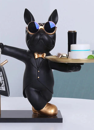 Sculpture Tray with Bulldog Key Holder Dazzling Bag Store